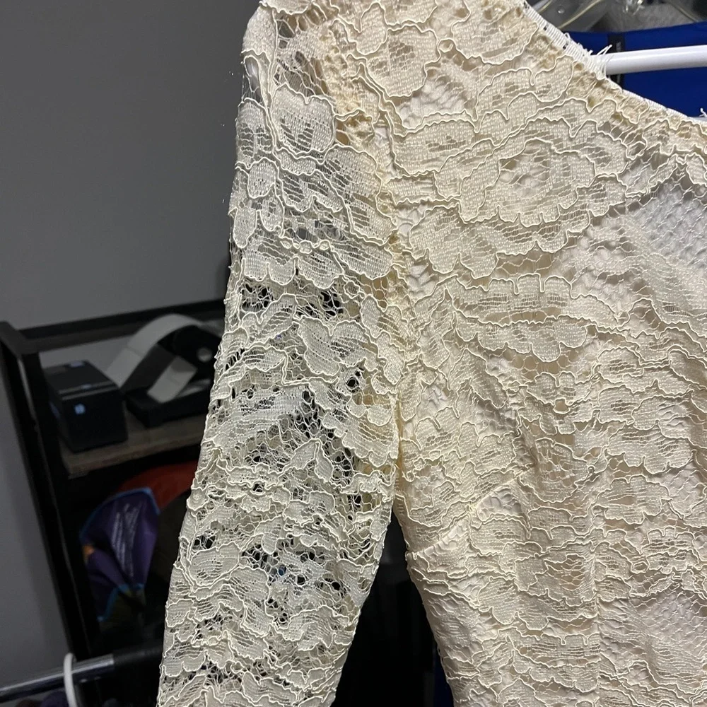 Lulu's Ivory Lace Sheath Mini Dress - Picture 12 of 16